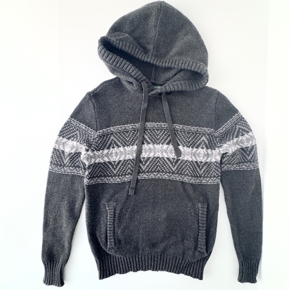 American Eagle Outfitters Hoodie Sweater Gray XS Pouch Pocket